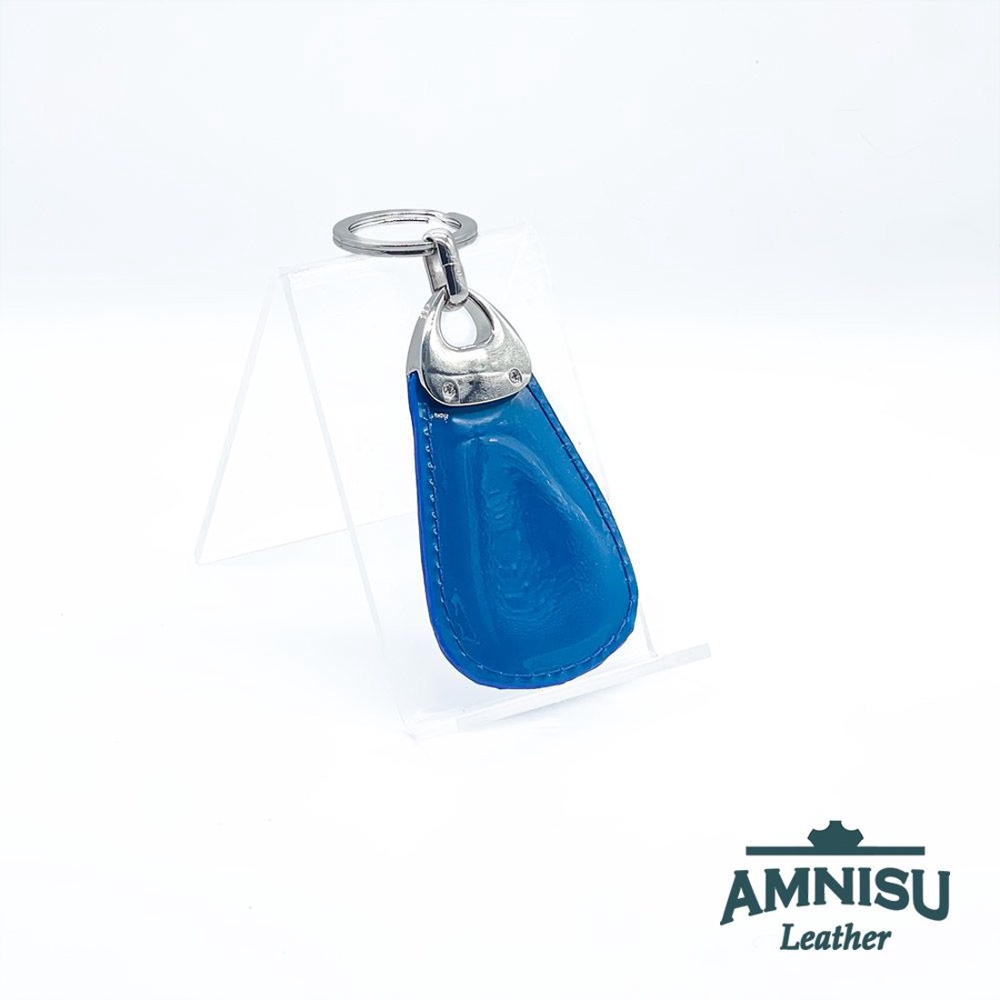 Türkiz lakk csepp alakú kristály köves kulcstartó H7004 - táska & tok - kulcstartó & táskadísz - kulcstartó - Meska.hu