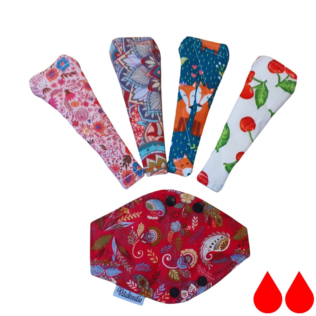 5db 18cm mosható tanga betét eü meglepetés mintával - szépségápolás - intim higiénia - intimbetét - Meska.hu