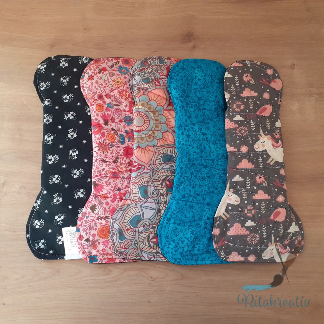 5db 30cm eü mosható betét meglepetés mintával - szépségápolás - intim higiénia - intimbetét - Meska.hu