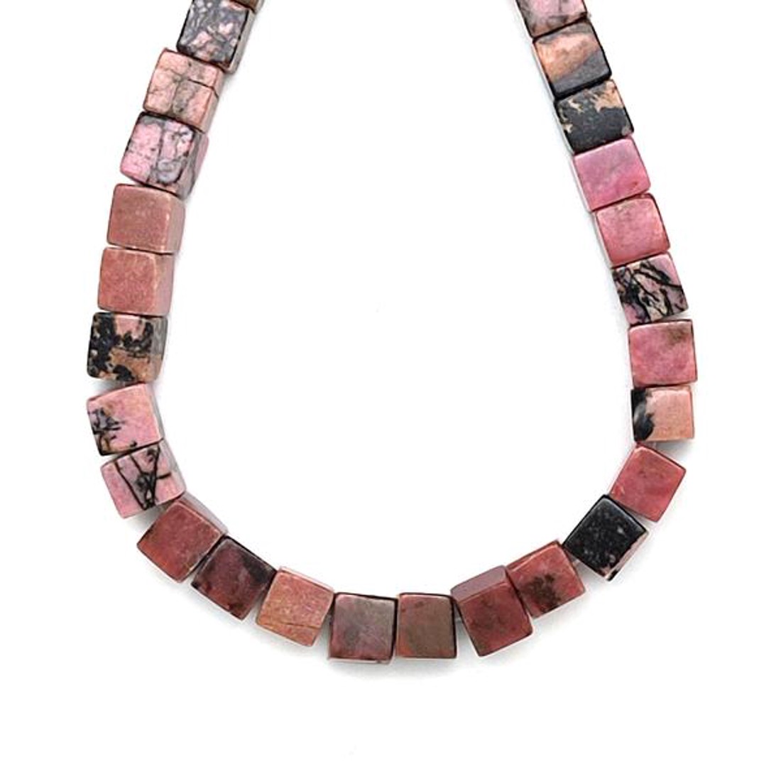 Rodonit kocka 6-7mm � ékszerkészítő alapanyag (füzér) - kellékek & szerszámok - ásvány alapanyag - ásványfüzér - Meska.hu