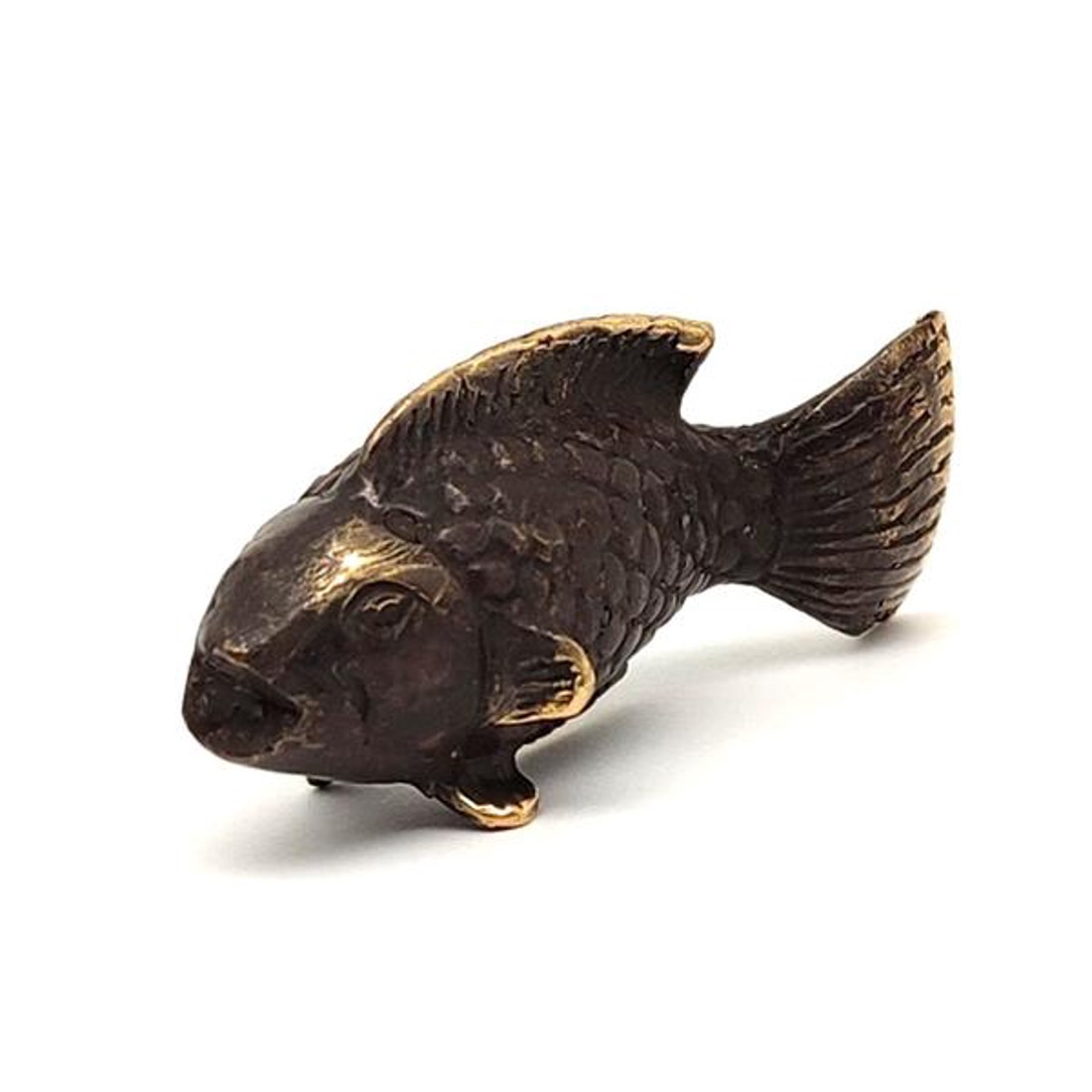 Réz figura hal óarany 3x6cm - otthon & életmód - dekoráció - dísztárgy - Meska.hu