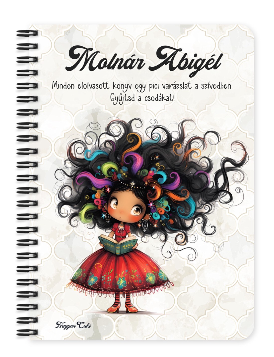 Személyre szabható - Kedvenc könyv hercegnő mintás A5-ös füzet - otthon & életmód - papír, írószer - jegyzetfüzet & napló - Meska.hu