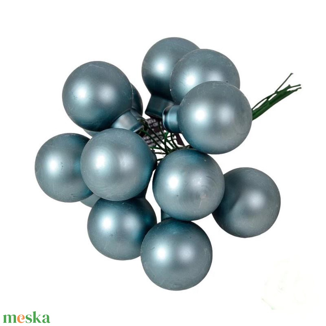 Üveggömb pick 2,5 cm - hajnal kék - matt 12 db - kellékek & szerszámok - dekorációs kellékek - üveggömb pick - Meska.hu