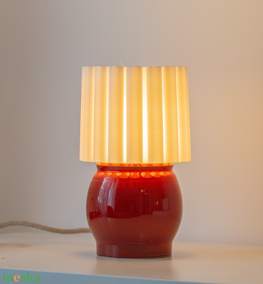 Nebula red clay asztali lámpa - otthon & életmód - lámpa - asztali lámpa - Meska.hu