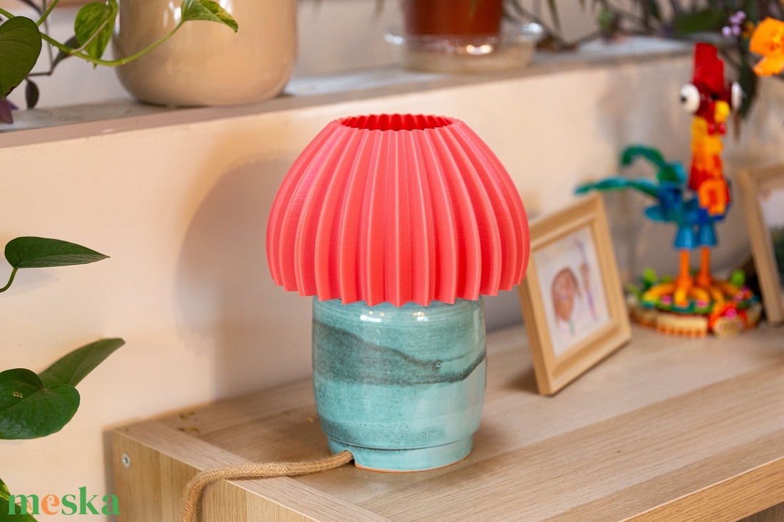 Nebula red-blue clay asztali lámpa - otthon & életmód - lámpa - asztali lámpa - Meska.hu