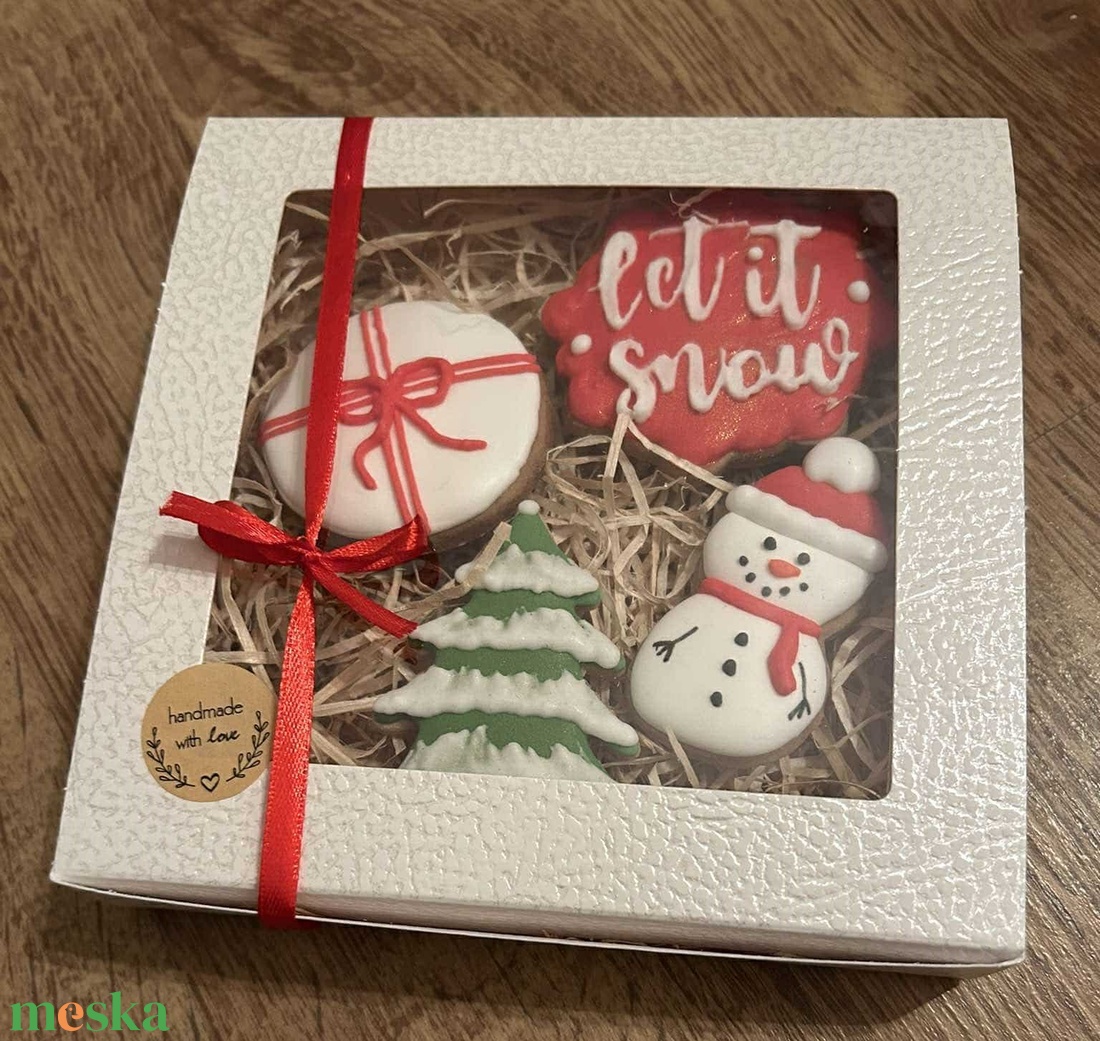 Cuki havas - Mézeskalács dísz dobozban - karácsony - karácsonyi lakásdekoráció - karácsonyi lakásdíszek - Meska.hu