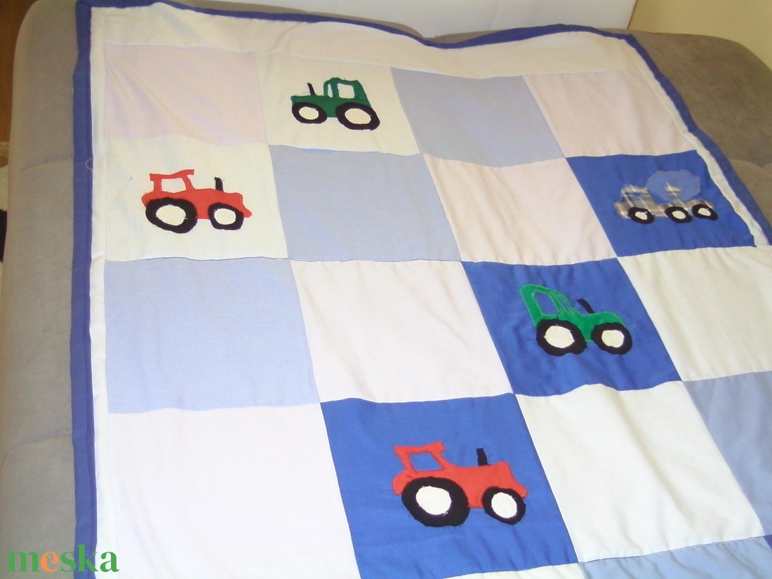 Traktoros, teherautós patchwork takaró - otthon & lakás - lakástextil - takaró - Meska.hu Traktoros, teherautós patchwork takaró - otthon & lakás - lakástextil - takaró - Meska.hu