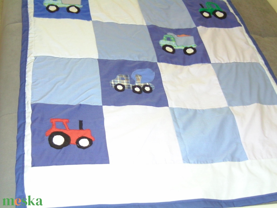 Traktoros, teherautós patchwork takaró - otthon & lakás - lakástextil - takaró - Meska.hu Traktoros, teherautós patchwork takaró - otthon & lakás - lakástextil - takaró - Meska.hu
