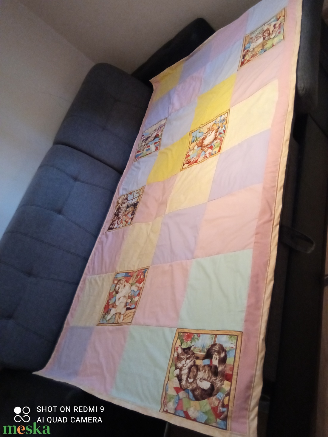 Cicás patchwork ágytakaró - otthon & életmód - lakástextil - ágytakaró - Meska.hu Cicás patchwork ágytakaró - otthon & életmód - lakástextil - ágytakaró - Meska.hu
