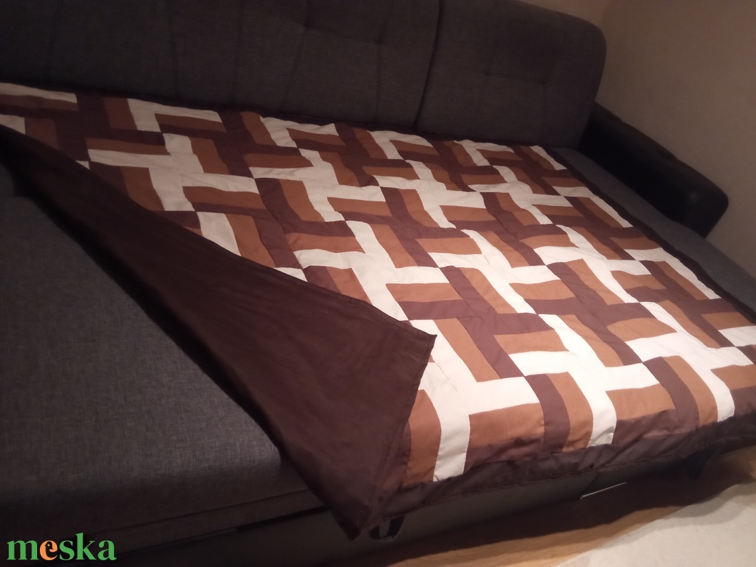 Ősz színei patchwork ágytakaró -  - otthon & lakás - lakástextil - felnőtt takaró, pléd - Meska.hu