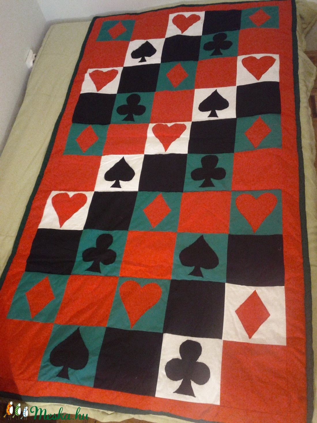 patchwork pókeres  ágytakaró - LEÁRAZTAM!! - otthon & életmód - lakástextil - Meska.hu