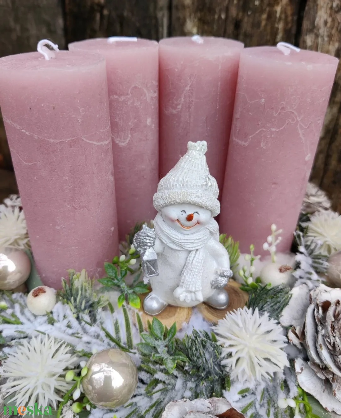 Hóemberkés adventi koszorú - karácsony - adventi díszek - adventi koszorú - Meska.hu Hóemberkés adventi koszorú - karácsony - adventi díszek - adventi koszorú - Meska.hu