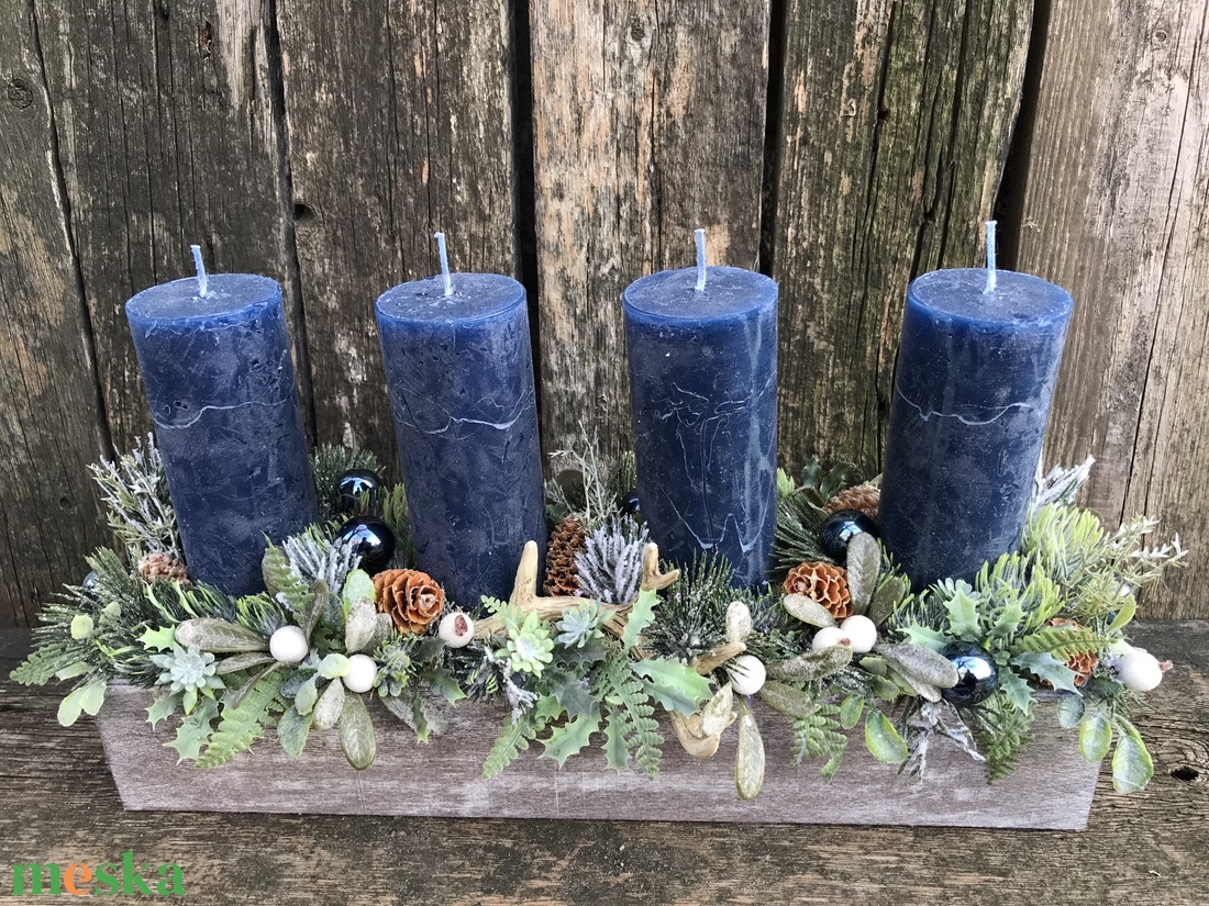 Adventi asztali dísz - karácsony - adventi díszek - adventi gyertyadíszek és koszorúdíszek - Meska.hu