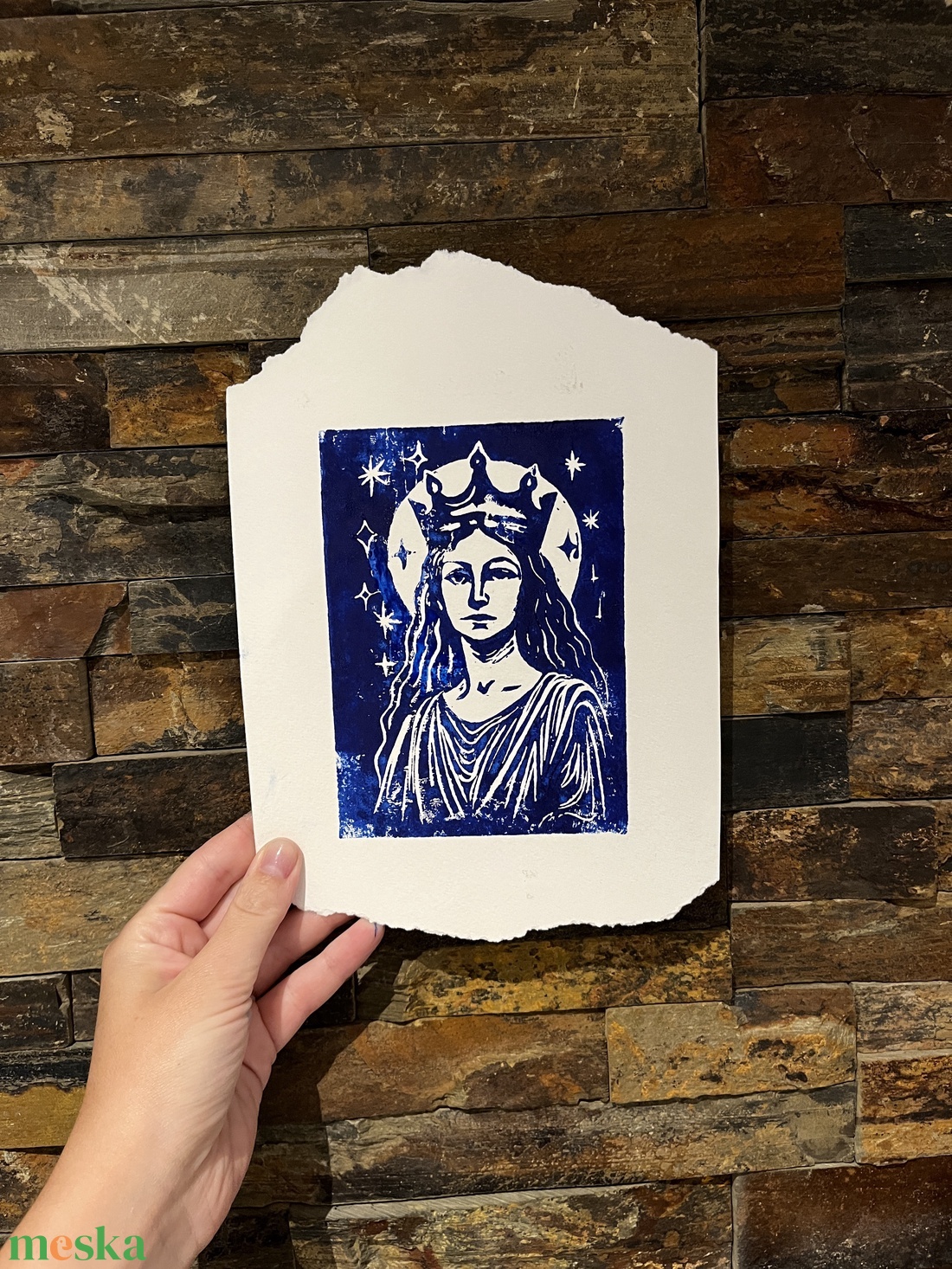 Holdkirálynő linónyomat - művészet - grafika & illusztráció - művészi nyomat - Meska.hu Holdkirálynő linónyomat - művészet - grafika & illusztráció - művészi nyomat - Meska.hu