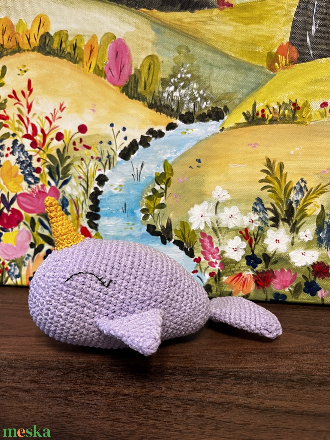 Horgolt narvál játékfigura plüss - játék & sport - plüssállat & játékfigura - láma - Meska.hu