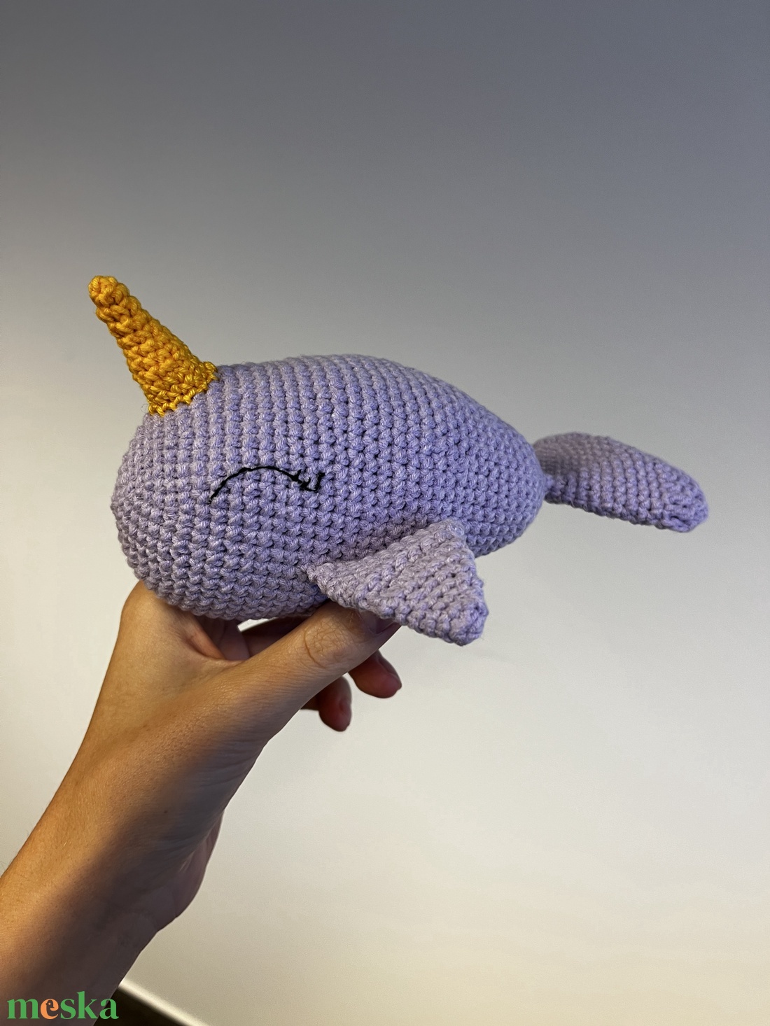 Horgolt narvál játékfigura plüss - játék & sport - plüssállat & játékfigura - láma - Meska.hu