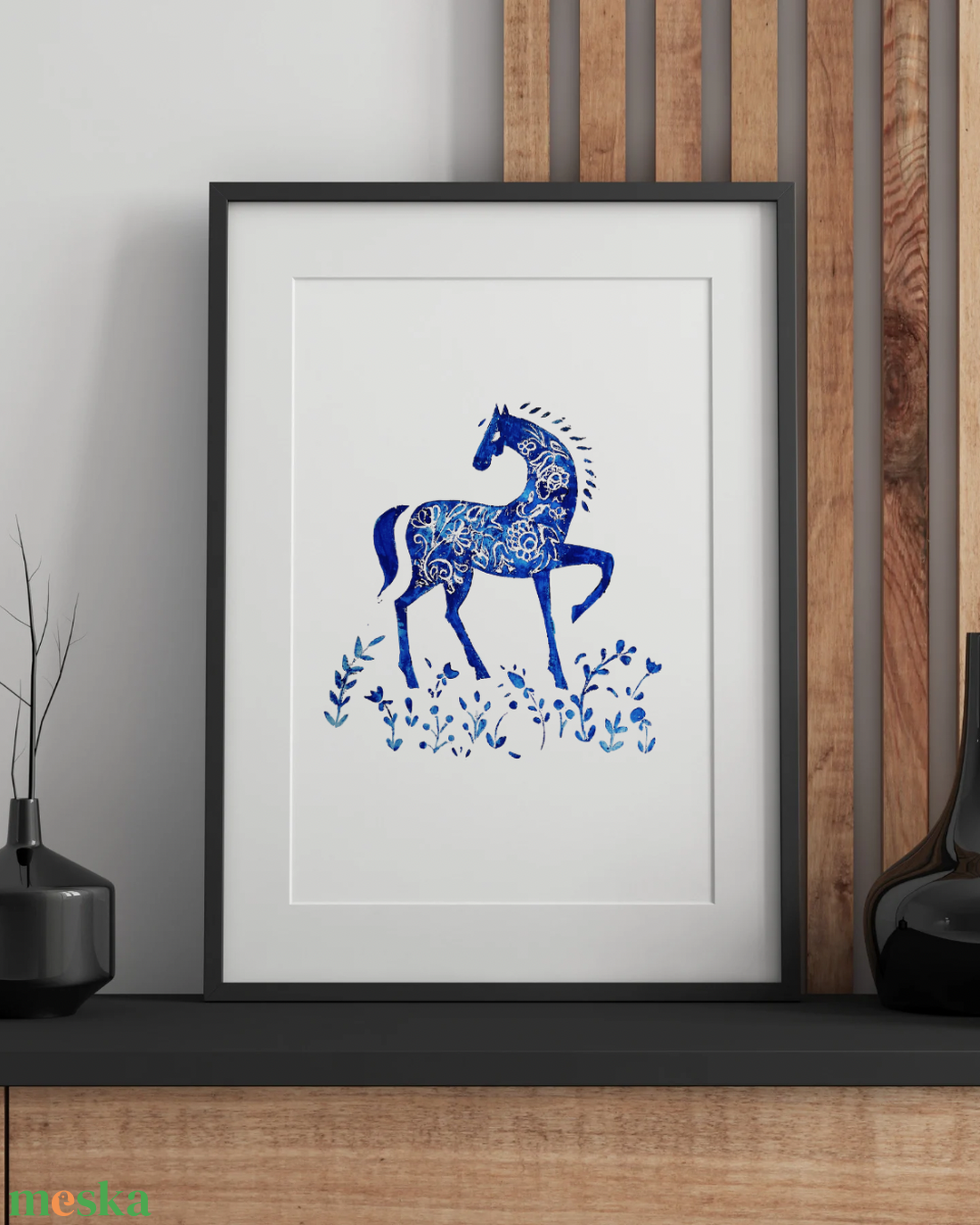 A ló -  linónyomat - művészet - grafika & illusztráció - művészi nyomat - Meska.hu