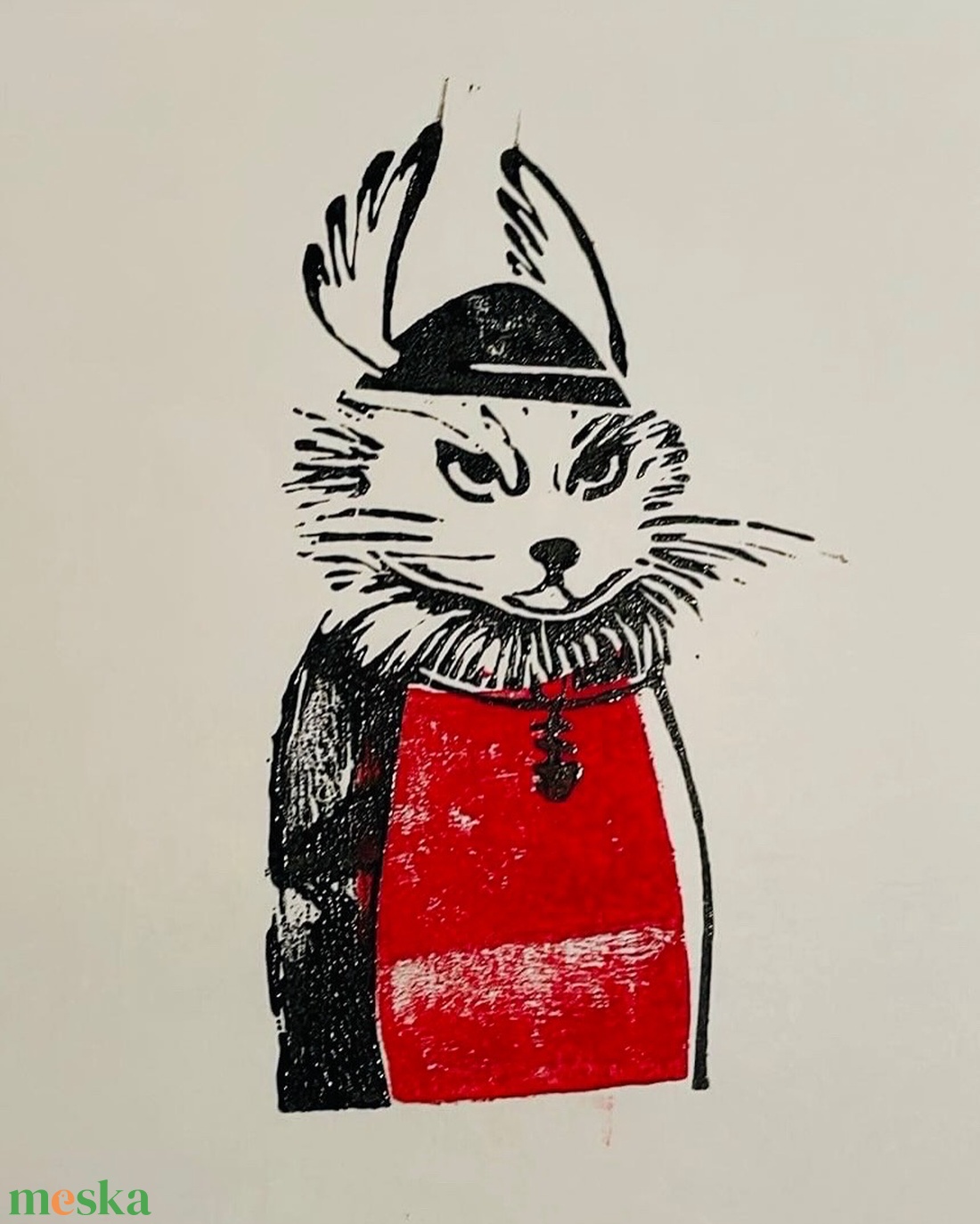 Az Őrző -  linónyomat - művészet - grafika & illusztráció - művészi nyomat - Meska.hu