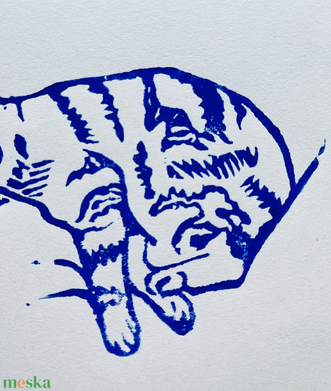 The Sleeping Cat -  linónyomat - művészet - grafika & illusztráció - művészi nyomat - Meska.hu