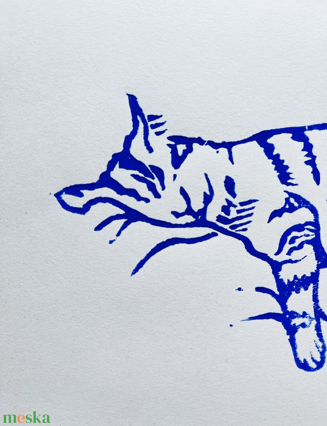 The Sleeping Cat -  linónyomat - művészet - grafika & illusztráció - művészi nyomat - Meska.hu