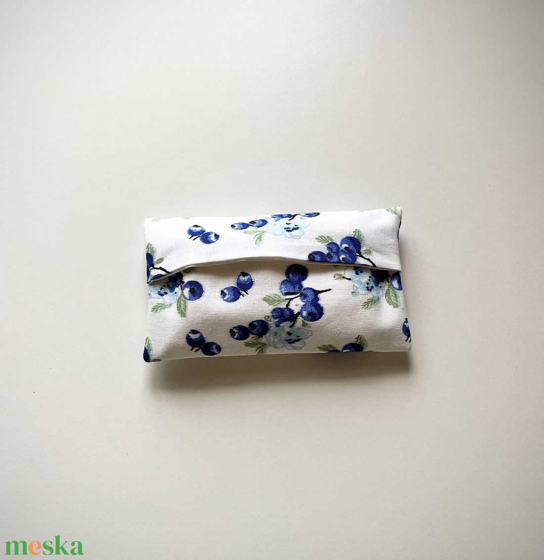Áfonya Mintás Zsebkendő Tartó - 100% pamut - táska & tok - pénztárca & más tok - zsebkendőtartó tok - Meska.hu
