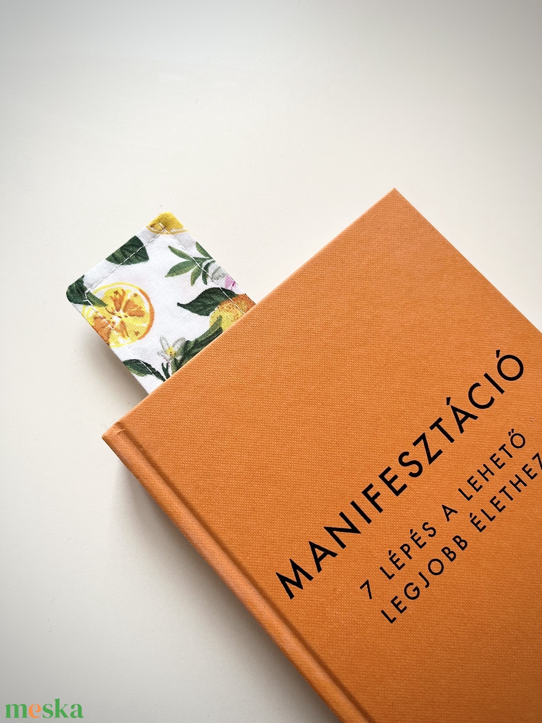 Citrom mintás textil könyvjelző � 100% pamut - könyv & zene - könyvjelző - Meska.hu