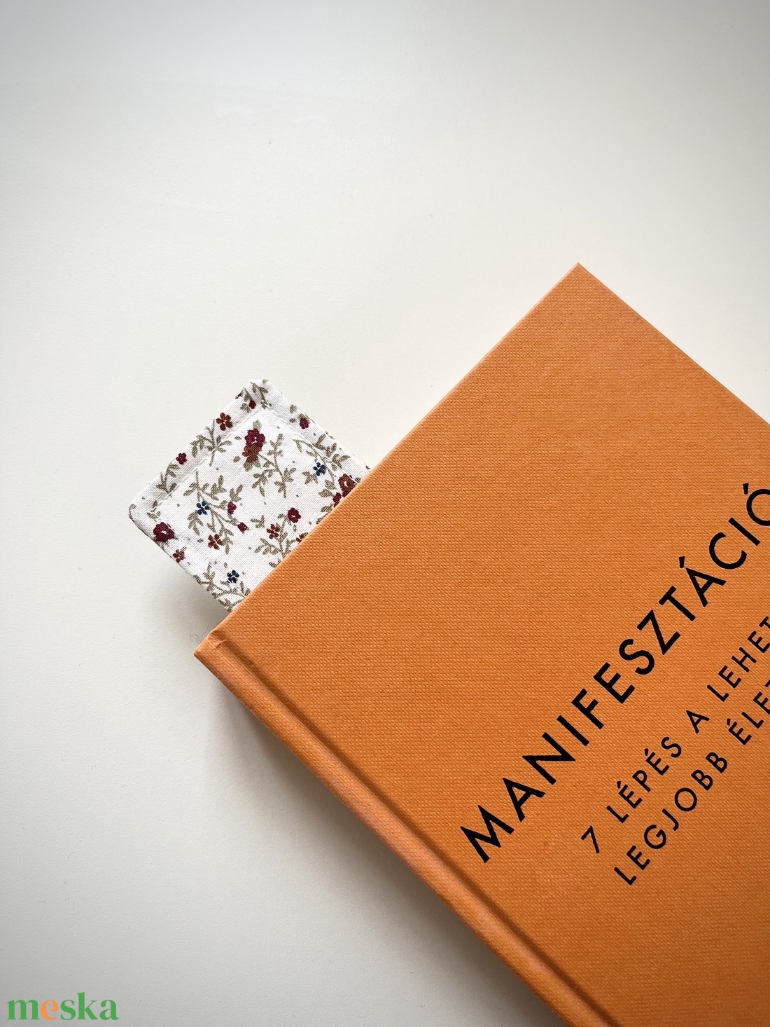 Bordó apróvirágos textil könyvjelző � 100% pamut - könyv & zene - könyvjelző - Meska.hu