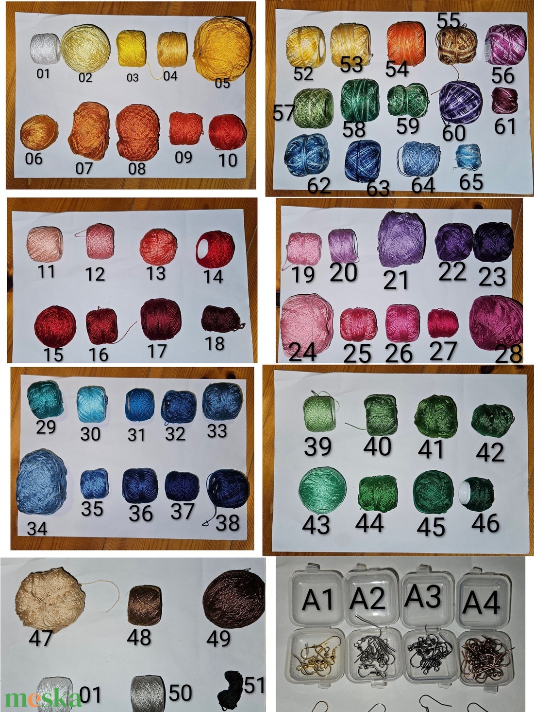 Horgolt fülbevaló - bohókás háromszög - barna színátmenetes - ékszer - fülbevaló - lógó fülbevaló - Meska.hu