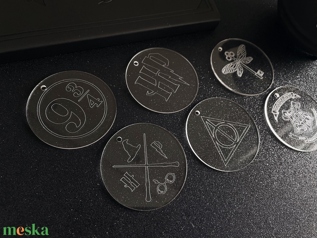 Harry Potter plexi karácsonyfadísz szett - karácsony - karácsonyi lakásdekoráció - karácsonyfadíszek - Meska.hu