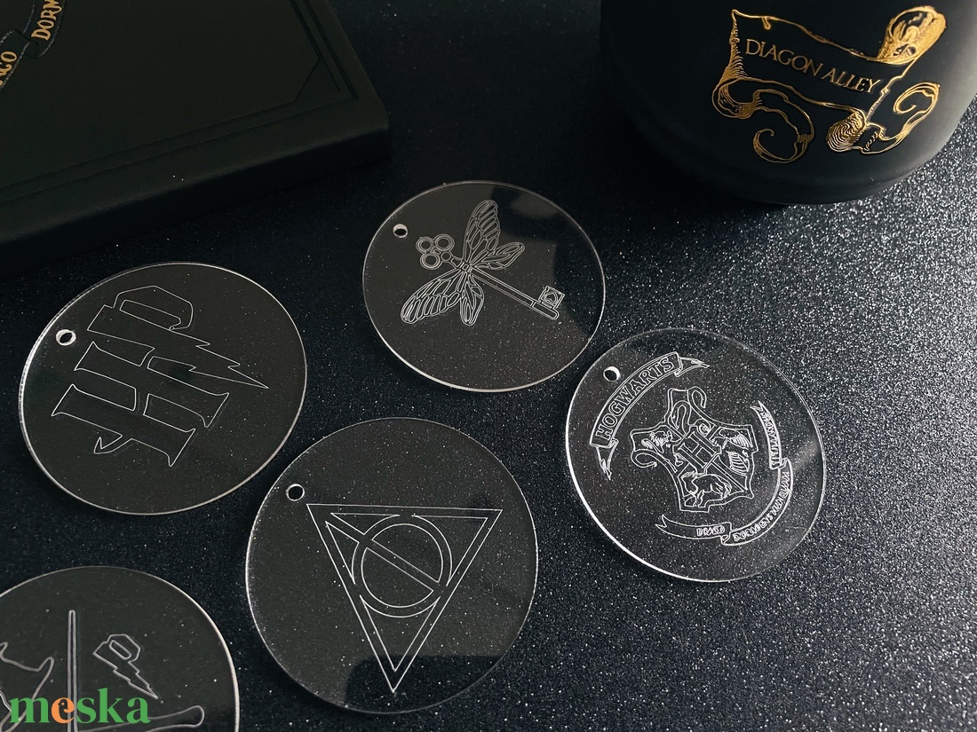 Harry Potter plexi karácsonyfadísz szett - karácsony - karácsonyi lakásdekoráció - karácsonyfadíszek - Meska.hu