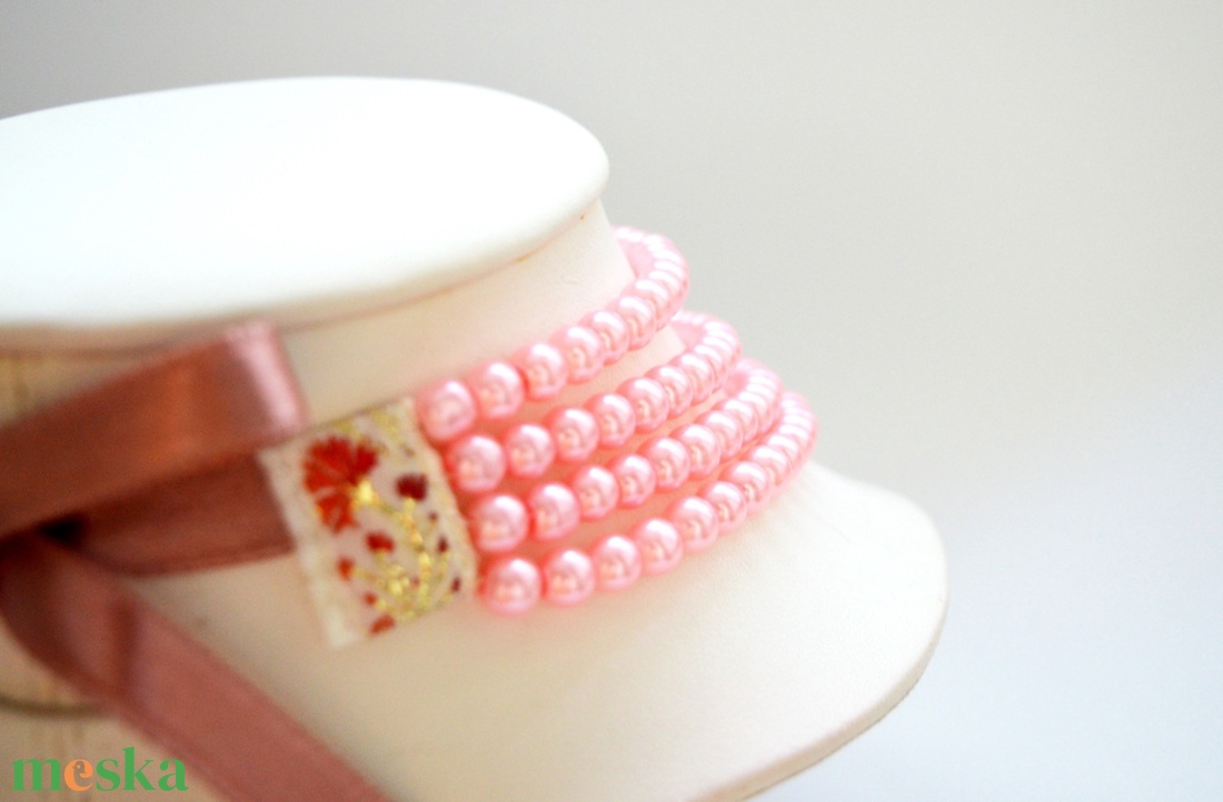 4 soros, pink rózsaszín üvegtekla kaláris - 6 mm-es üvegtekla gyöngyből - ékszer - nyaklánc - gyöngyös nyaklánc - Meska.hu 4 soros, pink rózsaszín üvegtekla kaláris - 6 mm-es üvegtekla gyöngyből - ékszer - nyaklánc - gyöngyös nyaklánc - Meska.hu