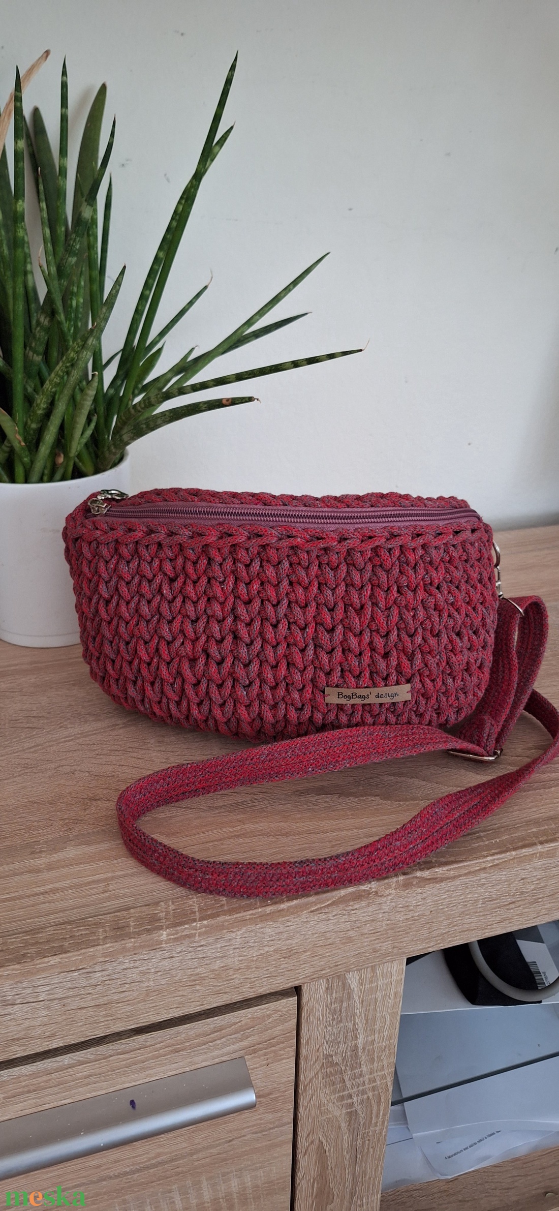 horgolt övtaska - táska & tok - kézitáska & válltáska - kézitáska - Meska.hu