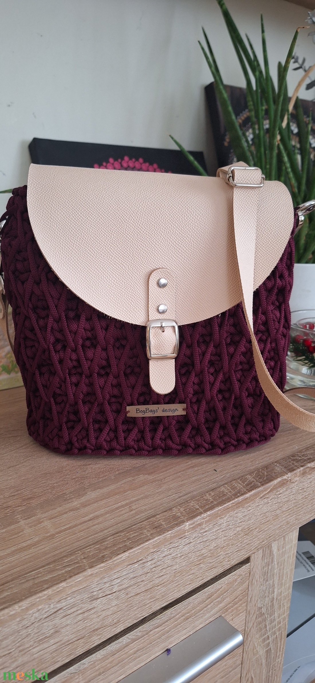 horgolt táska - táska & tok - kézitáska & válltáska - vállon átvethető táska - Meska.hu