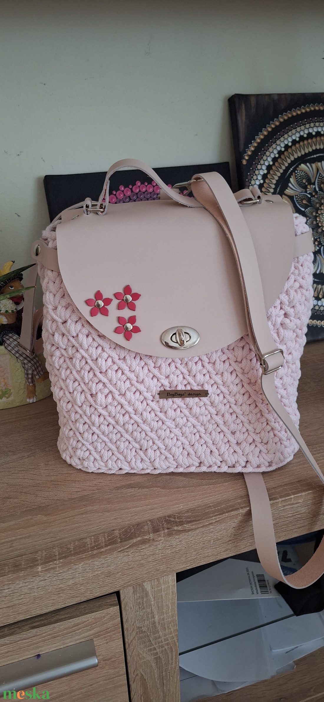 horgolt hátizsák - táska & tok - hátizsák - kishátizsák - Meska.hu