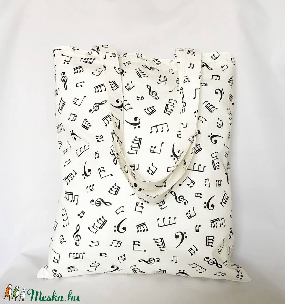 Fehér Hangjegyes Szatyor - táska & tok - bevásárlás & shopper táska - shopper, textiltáska, szatyor - Meska.hu Fehér Hangjegyes Szatyor - táska & tok - bevásárlás & shopper táska - shopper, textiltáska, szatyor - Meska.hu