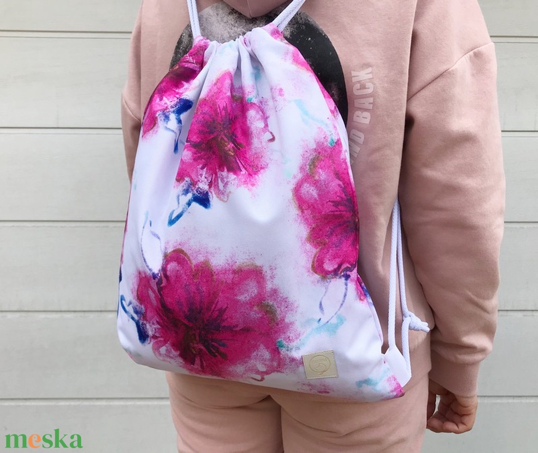 Pink Virágos Vízálló Hátizsák - táska & tok - hátizsák - tornazsák, gymbag - Meska.hu Pink Virágos Vízálló Hátizsák - táska & tok - hátizsák - tornazsák, gymbag - Meska.hu