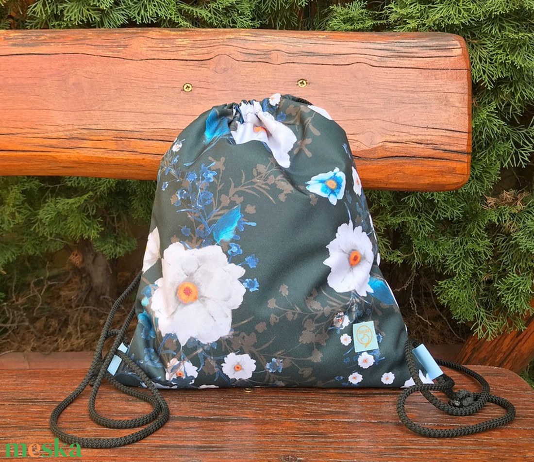 Vadrózsa Virágos Gym Bag Hátizsák Vízálló - táska & tok - hátizsák - tornazsák, gymbag - Meska.hu Vadrózsa Virágos Gym Bag Hátizsák Vízálló - táska & tok - hátizsák - tornazsák, gymbag - Meska.hu