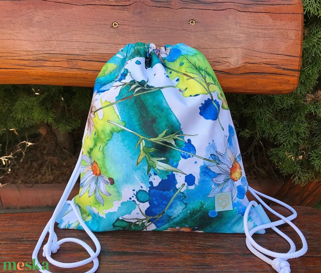 Margaréta Virágos Gym Bag Hátizsák Vízálló - táska & tok - hátizsák - tornazsák, gymbag - Meska.hu Margaréta Virágos Gym Bag Hátizsák Vízálló - táska & tok - hátizsák - tornazsák, gymbag - Meska.hu