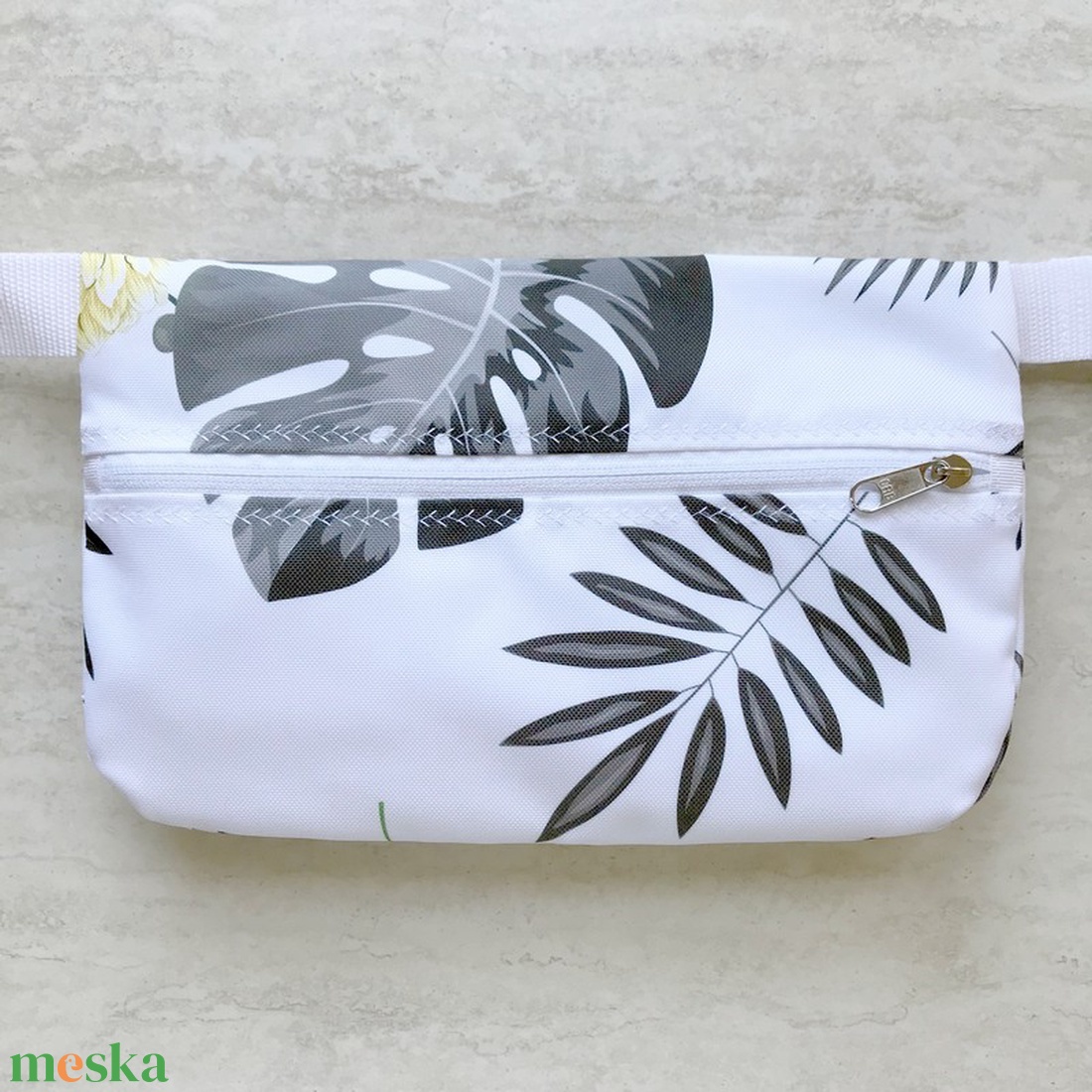 Sárga Virágos Pálmaleveles Vízálló Övtáska - táska & tok - övtáska - Meska.hu