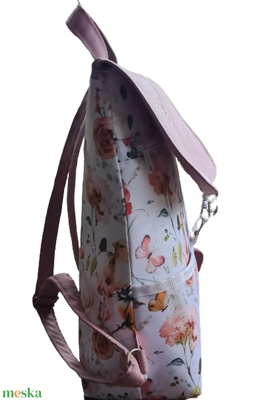 Mintás gyöngyvászon hátizsák - táska & tok - hátizsák - hátizsák - Meska.hu