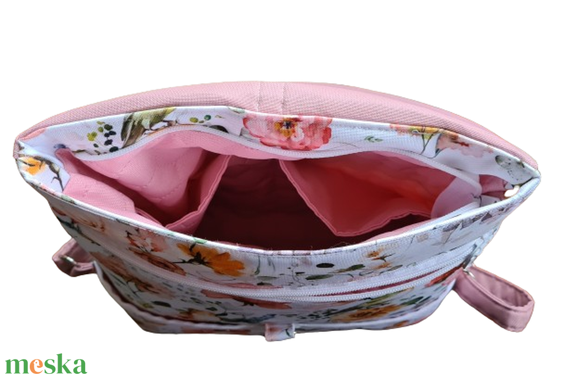 Mintás gyöngyvászon hátizsák - táska & tok - hátizsák - hátizsák - Meska.hu