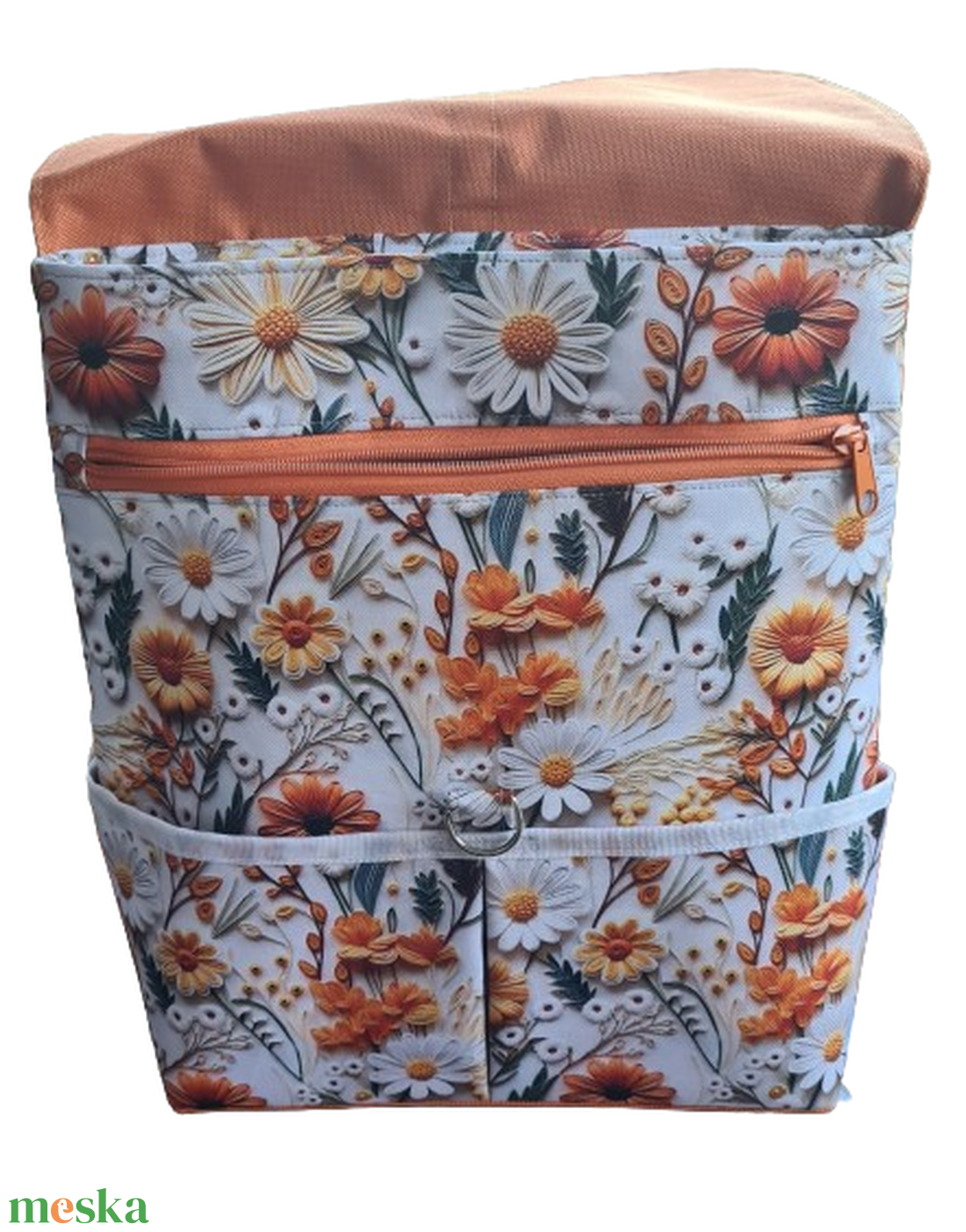 Mintás gyöngyvászon hátizsák - táska & tok - hátizsák - hátizsák - Meska.hu