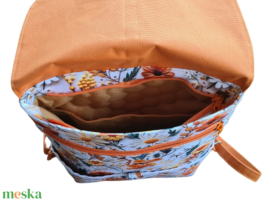 Mintás gyöngyvászon hátizsák - táska & tok - hátizsák - hátizsák - Meska.hu