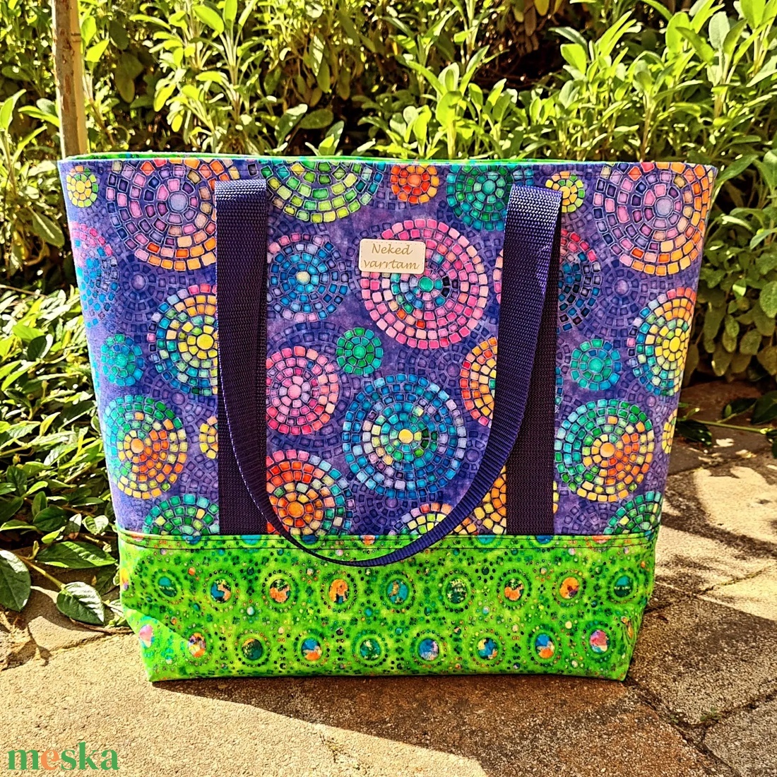 Nyári vászontáska - táska & tok - bevásárlás & shopper táska - shopper, textiltáska, szatyor - Meska.hu