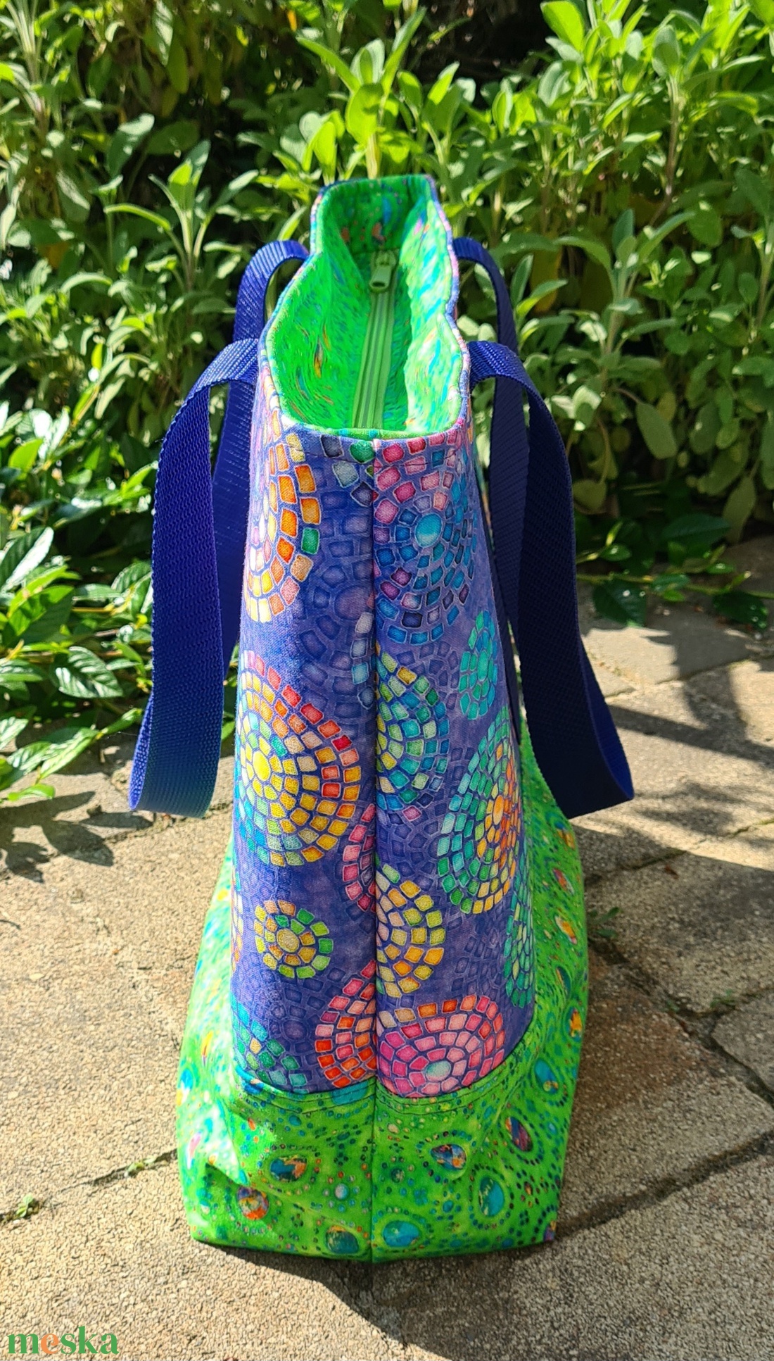 Nyári vászontáska - táska & tok - bevásárlás & shopper táska - shopper, textiltáska, szatyor - Meska.hu