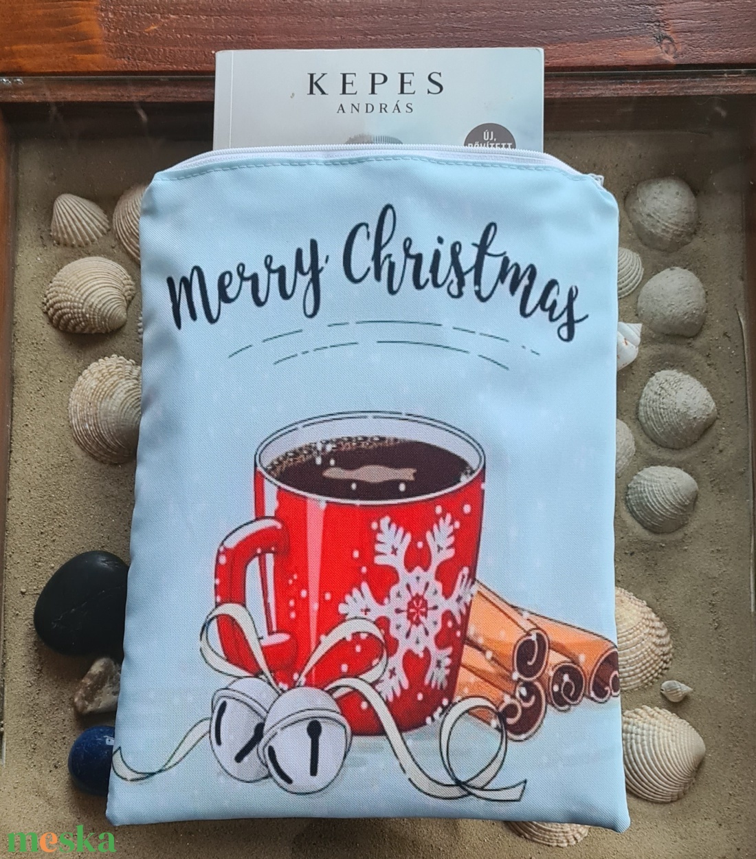 Karácsonyi cipzáras könyvtok - könyv & zene - könyvtok - Meska.hu