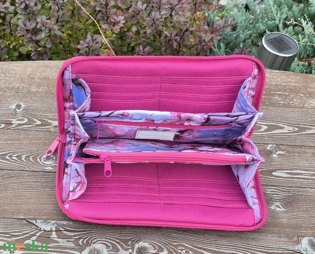 Cseresznyevirágzás - nagyméretű cipzáros pénztárca - táska & tok - pénztárca & más tok - pénztárca - női pénztárca - Meska.hu