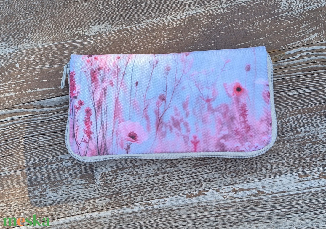 Szürke-rózsaszín - nagyméretű cipzáros pénztárca - táska & tok - pénztárca & más tok - pénztárca - női pénztárca - Meska.hu Szürke-rózsaszín - nagyméretű cipzáros pénztárca - táska & tok - pénztárca & más tok - pénztárca - női pénztárca - Meska.hu