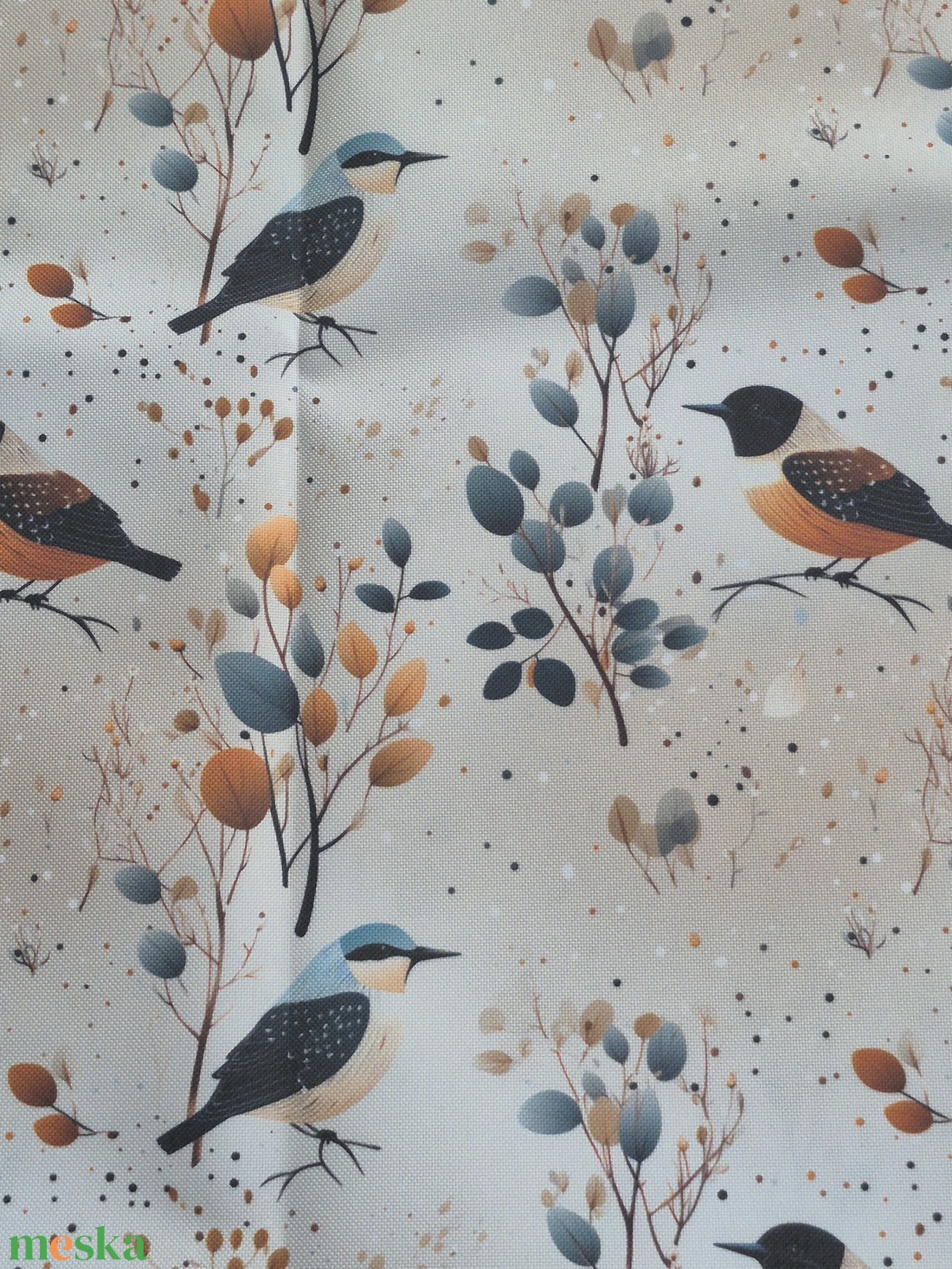Madarak - vízhatlan gyöngyvászon - kellékek & szerszámok - méteráru - vászon - gyöngyvászon - Meska.hu