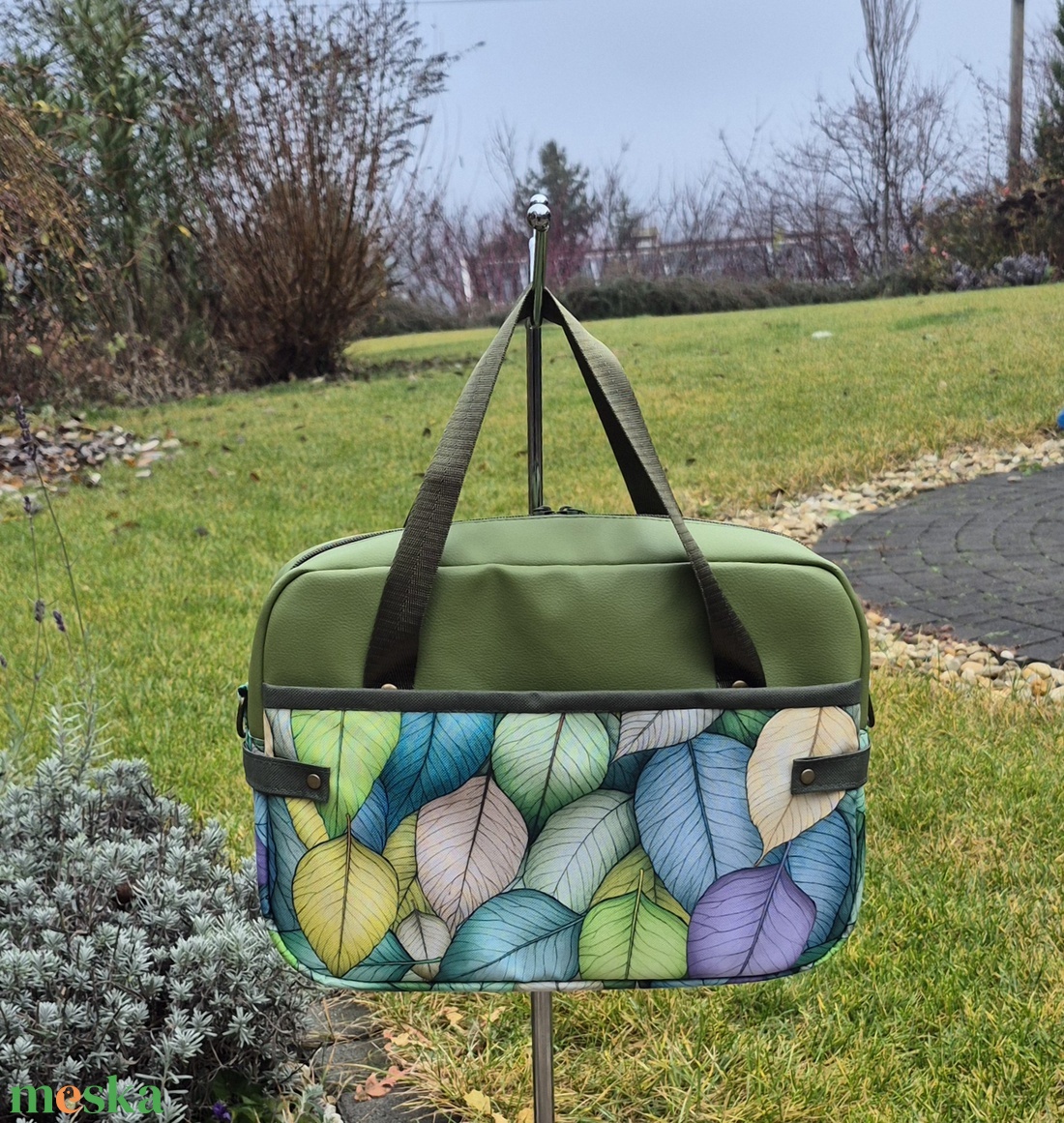 Zöld levelek - női válltáska - táska & tok - kézitáska & válltáska - válltáska - Meska.hu
